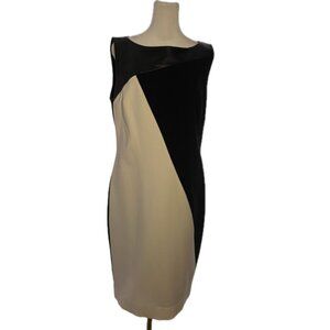 Classiques Entier Leather Trim Sheath Dress